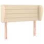 vidaXL Kopfteil mit Ohren Creme 103x23x78/88 cm Stoff vidaXL Kopfteil mit Ohren Creme 103x23x78/88 cm Stoff