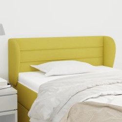 vidaXL Kopfteil mit Ohren Grün 93x23x78/88 cm Stoff