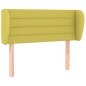 vidaXL Kopfteil mit Ohren Grün 93x23x78/88 cm Stoff