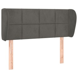 vidaXL Kopfteil mit Ohren Dunkelgrau 83x23x78/88 cm Samt