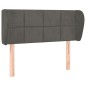 vidaXL Kopfteil mit Ohren Dunkelgrau 83x23x78/88 cm Samt vidaXL Kopfteil mit Ohren Dunkelgrau 83x23x78/88 cm Samt