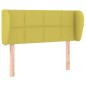 vidaXL Kopfteil mit Ohren Grün 103x23x78/88 cm Stoff vidaXL Kopfteil mit Ohren Grün 103x23x78/88 cm Stoff
