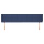 vidaXL Kopfteil mit Ohren Blau 183x23x78/88 cm Stoff vidaXL Kopfteil mit Ohren Blau 183x23x78/88 cm Stoff