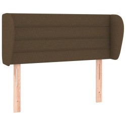 vidaXL Kopfteil mit Ohren Dunkelbraun 93x23x78/88 cm Stoff