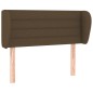 vidaXL Kopfteil mit Ohren Dunkelbraun 93x23x78/88 cm Stoff vidaXL Kopfteil mit Ohren Dunkelbraun 93x23x78/88 cm Stoff