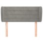 vidaXL Kopfteil mit Ohren Hellgrau 83x23x78/88 cm Samt