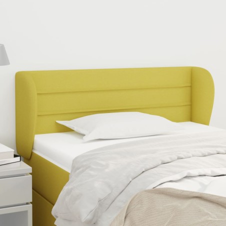 vidaXL Kopfteil mit Ohren Grün 83x23x78/88 cm Stoff