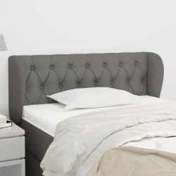 vidaXL Kopfteil mit Ohren Dunkelgrau 103x23x78/88 cm Stoff