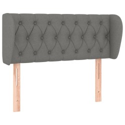 vidaXL Kopfteil mit Ohren Dunkelgrau 103x23x78/88 cm Stoff