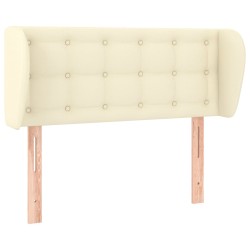 vidaXL Kopfteil mit Ohren Creme 103x23x78/88 cm Kunstleder