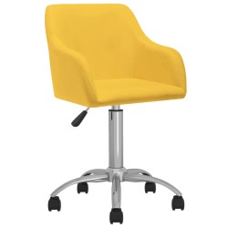Esszimmerstühle 2 Stk. Drehbar Gelb Stoff