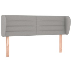 vidaXL Kopfteil mit Ohren Hellgrau 147x23x78/88 cm Stoff
