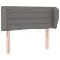 vidaXL Kopfteil mit Ohren Dunkelgrau 93x23x78/88 cm Stoff