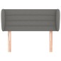 vidaXL Kopfteil mit Ohren Dunkelgrau 93x23x78/88 cm Stoff
