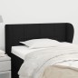 vidaXL Kopfteil mit Ohren Schwarz 103x23x78/88 cm Stoff