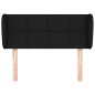 vidaXL Kopfteil mit Ohren Schwarz 103x23x78/88 cm Stoff