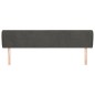 vidaXL Kopfteil mit Ohren Dunkelgrau 183x23x78/88 cm Samt vidaXL Kopfteil mit Ohren Dunkelgrau 183x23x78/88 cm Samt