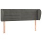 vidaXL Kopfteil mit Ohren Dunkelgrau 147x23x78/88 cm Samt vidaXL Kopfteil mit Ohren Dunkelgrau 147x23x78/88 cm Samt