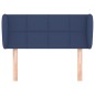 vidaXL Kopfteil mit Ohren Blau 83x23x78/88 cm Stoff vidaXL Kopfteil mit Ohren Blau 83x23x78/88 cm Stoff