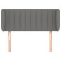 vidaXL Kopfteil mit Ohren Dunkelgrau 103x23x78/88 cm Stoff
