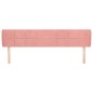 vidaXL Kopfteil mit Ohren Rosa 183x23x78/88 cm Samt vidaXL Kopfteil mit Ohren Rosa 183x23x78/88 cm Samt