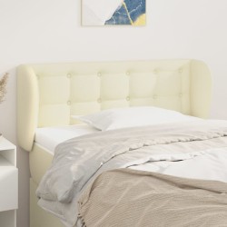 vidaXL Kopfteil mit Ohren Creme 93x23x78/88 cm Kunstleder
