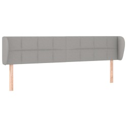 vidaXL Kopfteil mit Ohren Hellgrau 163x23x78/88 cm Stoff