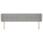 vidaXL Kopfteil mit Ohren Hellgrau 163x23x78/88 cm Stoff
