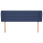 vidaXL Kopfteil mit Ohren Blau 147x23x78/88 cm Stoff