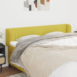 vidaXL Kopfteil mit Ohren Grün 203x23x78/88 cm Stoff
