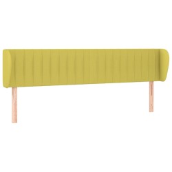 vidaXL Kopfteil mit Ohren Grün 203x23x78/88 cm Stoff