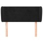 vidaXL Kopfteil mit Ohren Schwarz 83x23x78/88 cm Samt