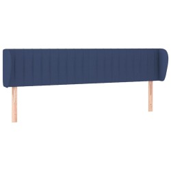 vidaXL Kopfteil mit Ohren Blau 183x23x78/88 cm Stoff