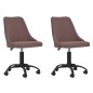 Esszimmerstühle 2 Stk. Drehbar Braun Stoff Esszimmerstühle 2 Stk. Drehbar Braun Stoff