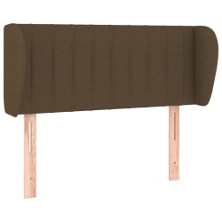 vidaXL Kopfteil mit Ohren Dunkelbraun 103x23x78/88 cm Stoff