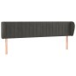 vidaXL Kopfteil mit Ohren Dunkelgrau 163x23x78/88 cm Samt vidaXL Kopfteil mit Ohren Dunkelgrau 163x23x78/88 cm Samt