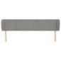 vidaXL Kopfteil mit Ohren Hellgrau 203x23x78/88 cm Samt vidaXL Kopfteil mit Ohren Hellgrau 203x23x78/88 cm Samt