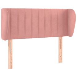 vidaXL Kopfteil mit Ohren Rosa 103x23x78/88 cm Samt