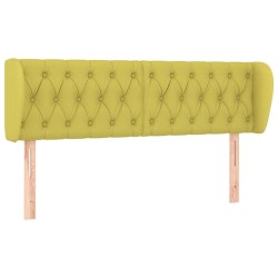 vidaXL Kopfteil mit Ohren Grün 163x23x78/88 cm Stoff