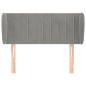 vidaXL Kopfteil mit Ohren Hellgrau 103x23x78/88 cm Samt
