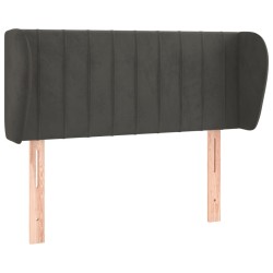 vidaXL Kopfteil mit Ohren Dunkelgrau 103x23x78/88 cm Samt