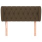 vidaXL Kopfteil mit Ohren Dunkelbraun 93x23x78/88 cm Stoff