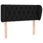 vidaXL Kopfteil mit Ohren Schwarz 93x23x78/88 cm Stoff vidaXL Kopfteil mit Ohren Schwarz 93x23x78/88 cm Stoff