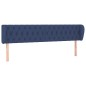 vidaXL Kopfteil mit Ohren Blau 203x23x78/88 cm Stoff vidaXL Kopfteil mit Ohren Blau 203x23x78/88 cm Stoff