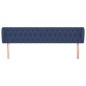 vidaXL Kopfteil mit Ohren Blau 203x23x78/88 cm Stoff vidaXL Kopfteil mit Ohren Blau 203x23x78/88 cm Stoff