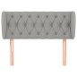 vidaXL Kopfteil mit Ohren Hellgrau 93x23x78/88 cm Stoff