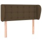 vidaXL Kopfteil mit Ohren Dunkelbraun 93x23x78/88 cm Stoff