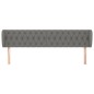 vidaXL Kopfteil mit Ohren Dunkelgrau 203x23x78/88 cm Stoff