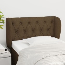 vidaXL Kopfteil mit Ohren Dunkelbraun 83x23x78/88 cm Stoff