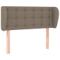 vidaXL Kopfteil mit Ohren Taupe 103x23x78/88 cm Stoff vidaXL Kopfteil mit Ohren Taupe 103x23x78/88 cm Stoff